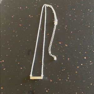 Opal bar necklace